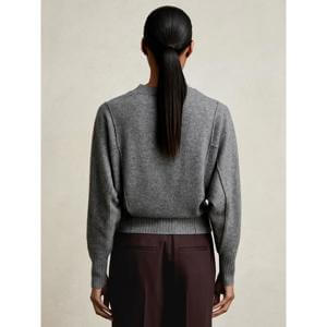 REISS Suki Wool-Blend Reverse-Seam Batwing Jumper